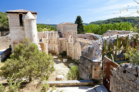 西班牙卡斯蒂利亚圣佩德罗德阿兰扎修道院和里昂建筑学旅行外观景点教会世界历史性建筑废墟历史图片
