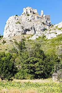 法国普罗旺斯废墟历史位置景点岩石外观城堡旅行地标世界图片