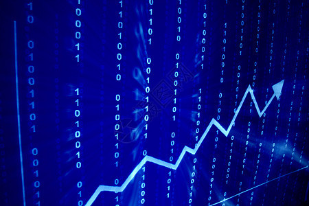 蓝色数据空间金融商业技术投资公司图表货币插图成功速度图片