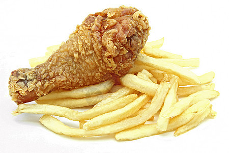 孤立的金棕褐脆饼炸鸡鸡棒餐厅翅膀美食土豆油炸盘子香料营养菜单家禽图片