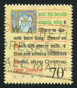 圣诞卡罗和天使的图片歌词天堂歌曲历史性邮票明信片打印插图女性精神图片