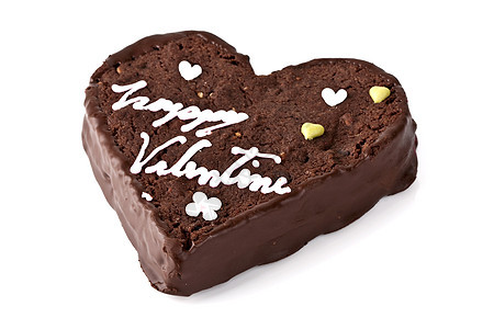 巧克力蛋糕的心形片甜点糕点化合物食物巧克力碳水庆典面包派对生日图片