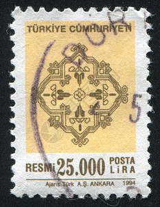 土耳其语模式古董椭圆漩涡邮票卷曲海豹叶子艺术邮资植物图片