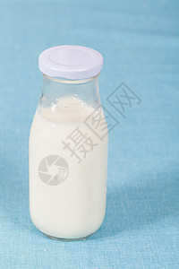 牛奶奶早餐节食营养白色饮食玻璃奶制品蓝色图片
