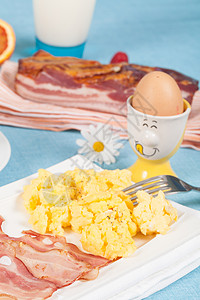 英式早餐食物营养棕色育肥油炸英语火腿图片