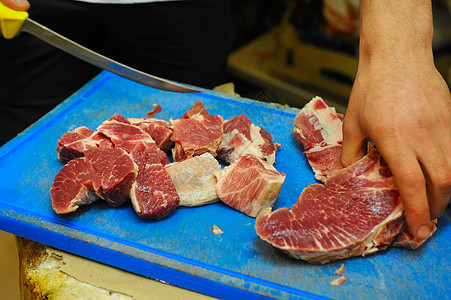 切肉肉牛扒肋骨木头胸部桌子肌肉鱼片美食厨房饮食图片