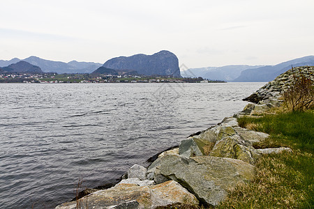 诺威的锡石海岸岩石海洋海岸石头水平海浪风景乡村海岸线村庄图片