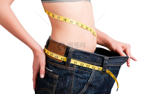 饮食时间棕褐色女性训练营养减肥数字短裤肚子厘米腹肌图片