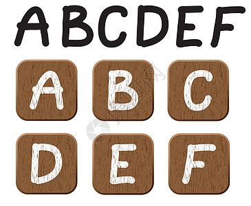 手画木制字母组 1图片