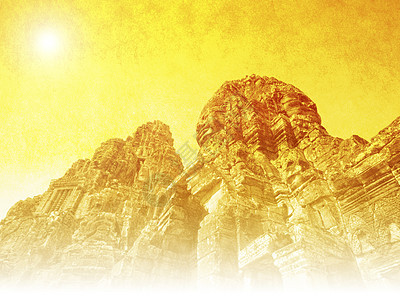 贝顿的面孔太阳雕像旅行遗产雕刻地标岩石建筑学寺庙佛教徒图片