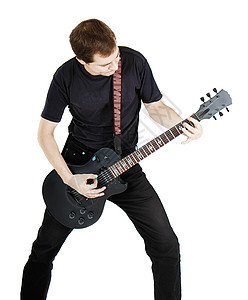 吉他手男人音乐男性吉他工作室男生音乐家白色岩石图片