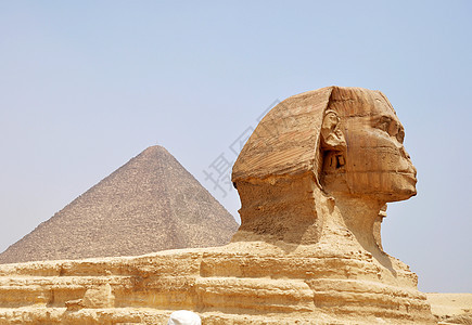 埃及开罗的Sphinx雕塑旅游旅行文化狮身地标历史历史性艺术天空图片