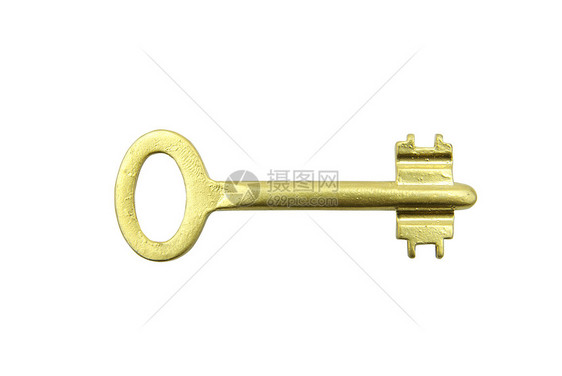 金钥匙金属黄铜金子钥匙白色图片