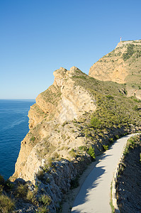 沿海公路阳光岩石晴天风景海洋海岸图片