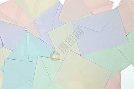彩色信封螺旋粉色团体绿色卡片问候语黄色写作作品邮件背景图片