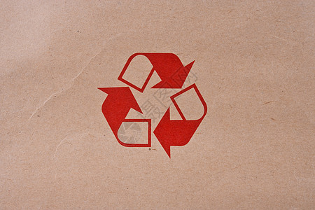 棕纸上的回收符号图片