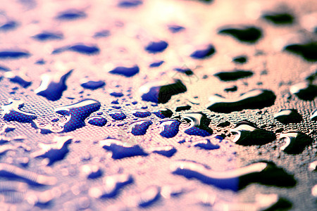 水滴天气宏观雨水玻璃蓝色液体雨滴淋浴风暴气泡图片