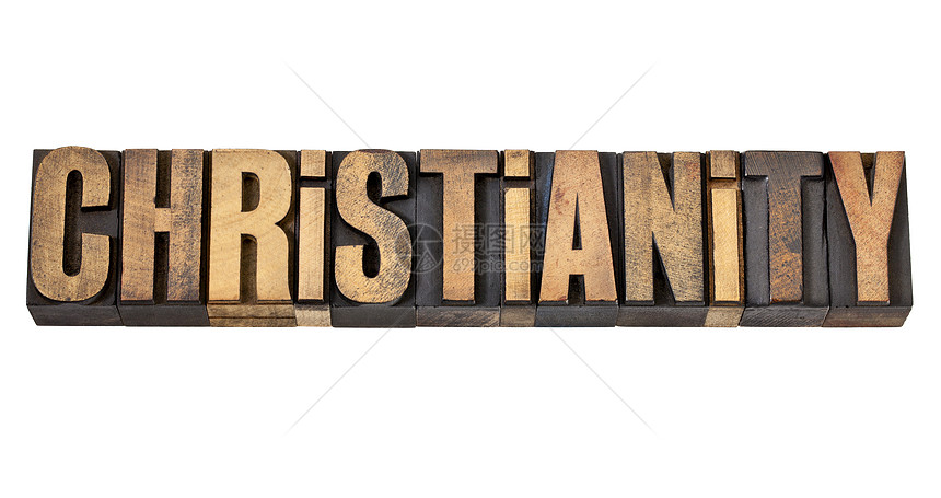 以木型字写基督教词图片