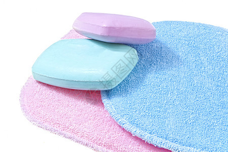 彩色海绵肥皂按摩温泉身体洗澡护理白色化妆品卫生背景图片