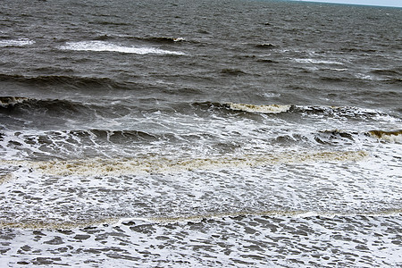 灰色秋海 沙滩冲浪图片