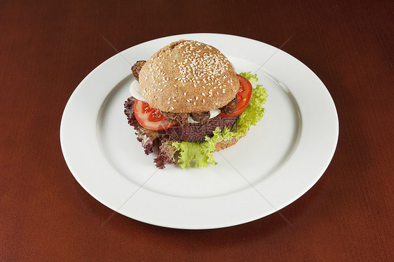 蔬菜汉堡豆腐饮食小吃营养沙拉种子面包洋葱食物晚餐图片