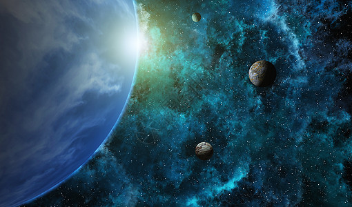 行星系统蓝色星球星星太阳墙纸天文学阳光黑色插图天文背景图片