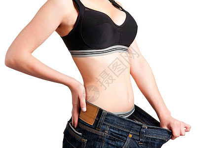 饮食时间调子训练腹肌牛仔裤短裤女性尺寸损失女士减肥图片