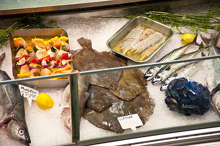 鱼市场贝类海鲜食物厨房钓鱼大厅饮食对虾烹饪营养图片