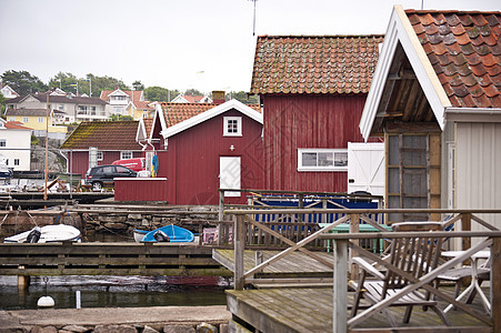 费斯凯贝克斯基尔沿海框架钓鱼房屋房子群岛码头船屋游船渔村图片