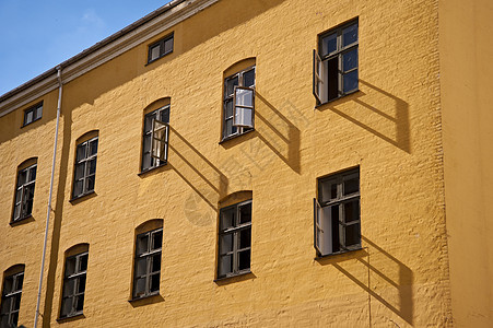 哥本哈根首都街道窗户房屋建筑房子城市文化图片