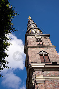 我们救主教堂 哥本哈根建筑市中心地标尖顶教会救世主教堂城市教堂尖塔大都市图片