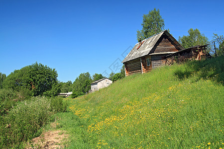 农村住房非低山住宅历史鲜花草地家庭窗户农场栅栏乡村房子图片