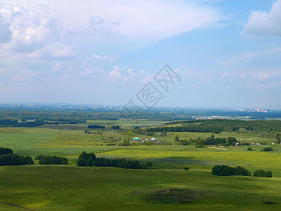 夏季风景植物工厂丘陵城市天空全景绿色环境地平线土地图片