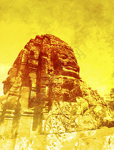 贝顿的面孔旅行建筑学佛教徒宗教地标岩石雕像遗产石头寺庙图片