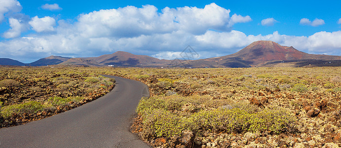 加那利群岛兰萨罗特公路旅行发动机地球美化全景场景火山沙漠爬坡运输图片