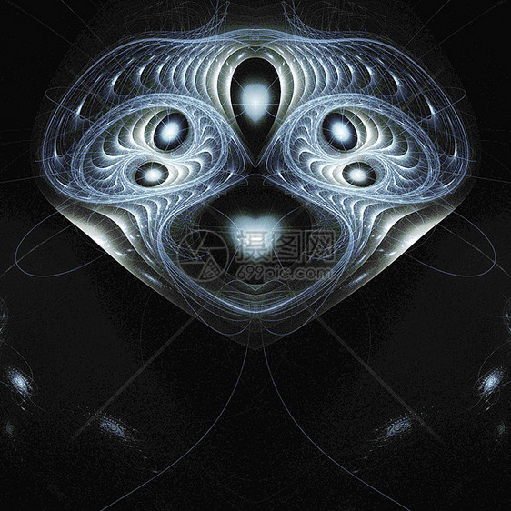 分形涡流昆虫图像电脑球形算法漩涡插图旋转眼睛图片