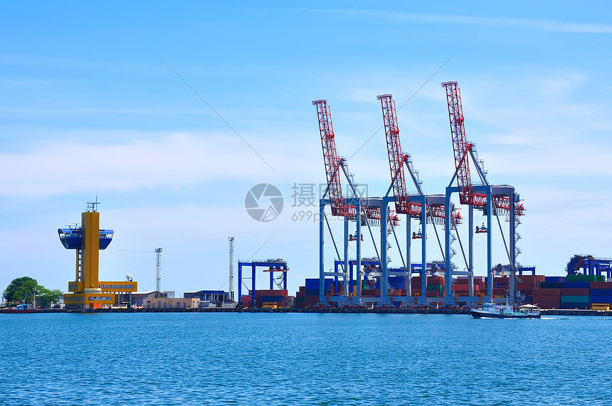 造船厂建造金属运输出口技术码头船运工业天空商业图片