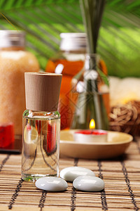 斯帕和美 芳香和油绿色瓶子浴室温泉蜡烛治疗生活卫生肥皂草本图片