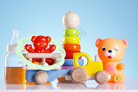 婴儿玩具生活圆形童年出牙期黄色白色拨浪鼓塑料戒指红色图片
