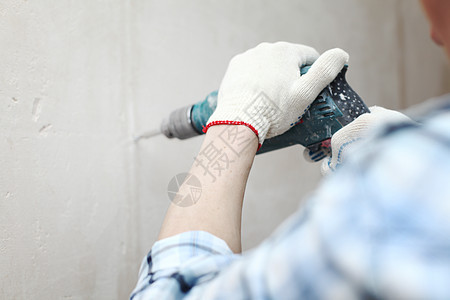 铁锤钻墙木工修理工装修石膏板改造房间建设者工人家务房子图片