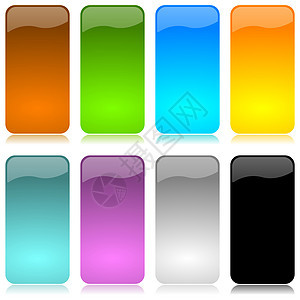 彩色和闪光的垂直条形导航插图互联网标签塑料阴影横幅网络菜单玻璃图片