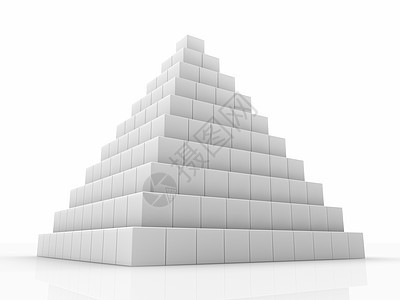 金金字石团队数字反射团体锥度锥体人群盒子立方体白色背景图片