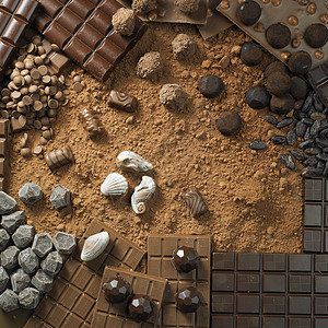 巧克力静止生活食物食品种子甜点豆子营养静物可可糖果诱惑图片