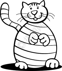 用于彩色的 选项卡猫白色卡通片漫画动物插图尾巴宠物猫科鼠标黑色图片