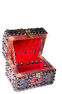 珠宝盒孤立的空胸背景