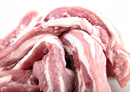 切片原生肉 孤立在白色上牛肉烹饪香菜午餐木材食物屠宰场营养牛扒草药图片