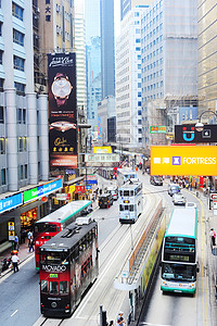 香港街小时生活电缆摩天大楼场景英语乘客城市商业景观高清图片