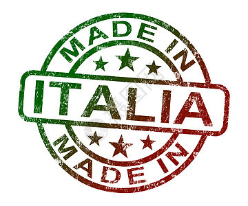 在 Italia 印章中显示意大利的产品或生产图片