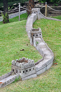 中国长城模型游客历史边界历史性旅行爬坡旅游建筑学王朝石头图片