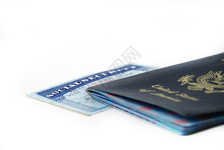 社会保障卡安全护照国家文档蓝色移民卡片国籍公民背景图片